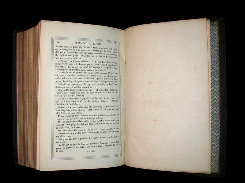 1850 Illustrated Book - The Pilgrim's Progress, The Holy War, & Other Selected Works of John Bunyan.