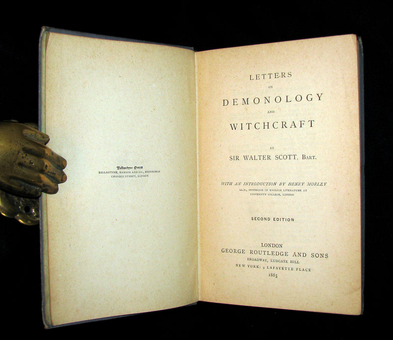 1885 Rare Edition  - Demonology & Witchcraft - WITCHES & FAIRIES by Sir Walter Scott.