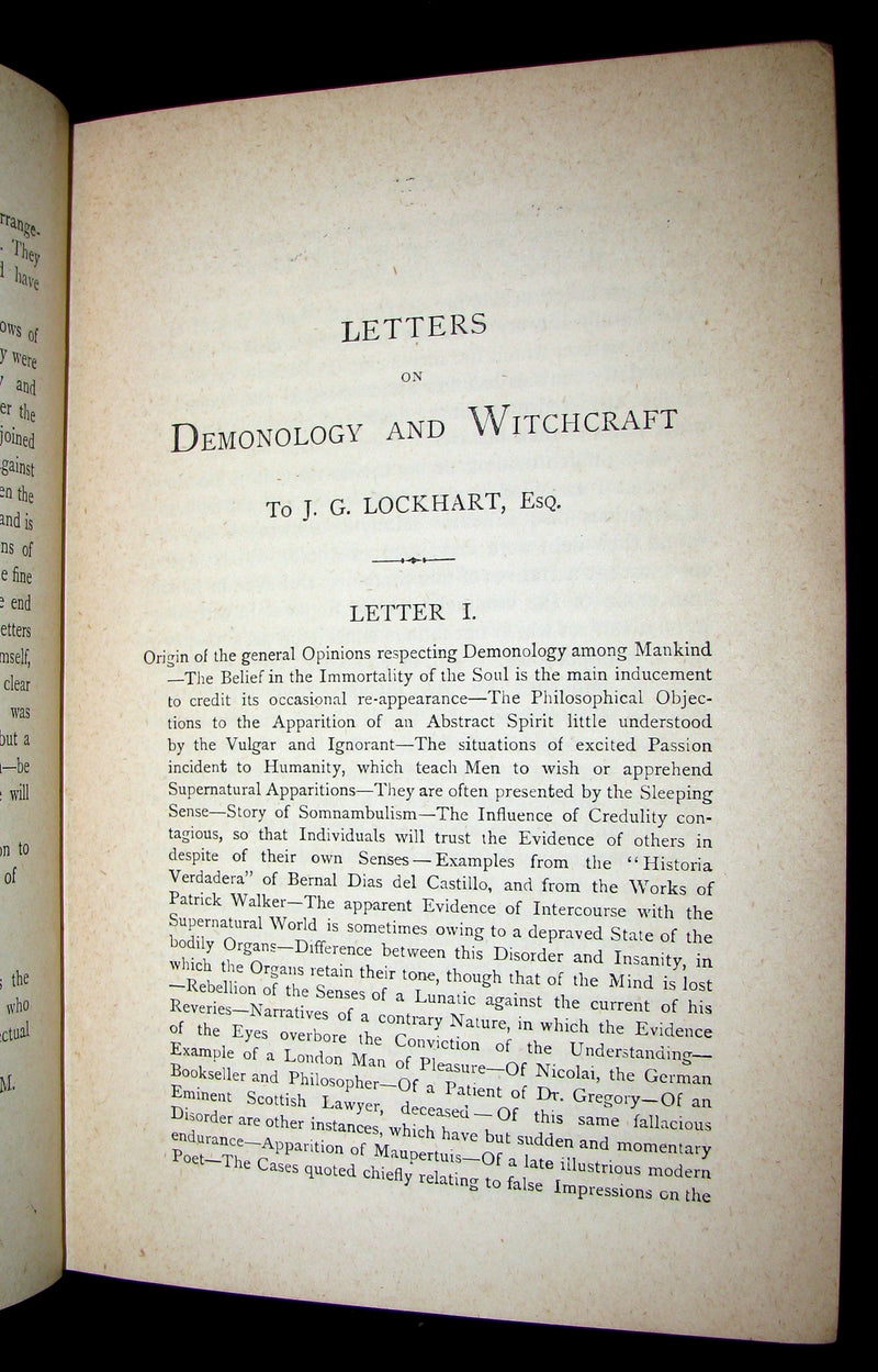 1885 Rare Edition  - Demonology & Witchcraft - WITCHES & FAIRIES by Sir Walter Scott.