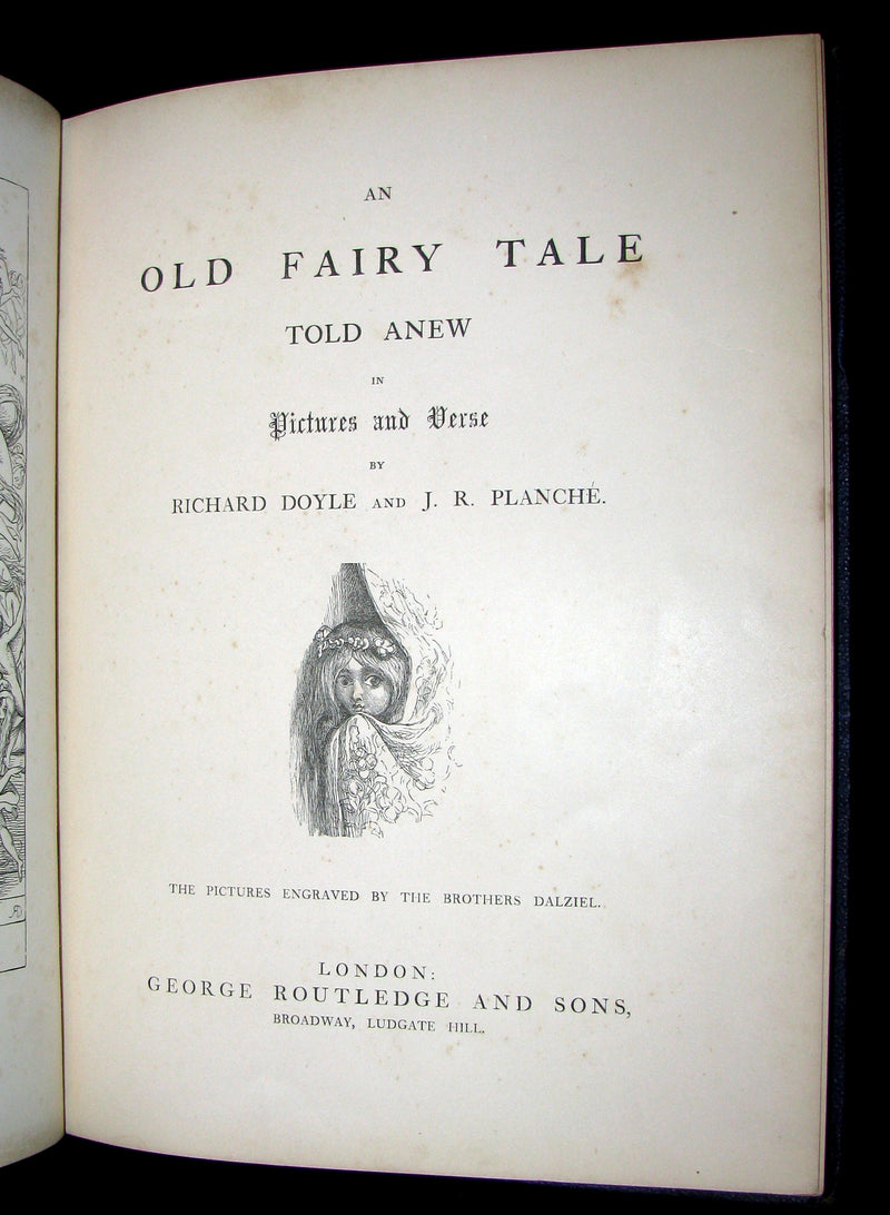 1866 Scarce Book - An Old Fairy Tale Told Anew (The Sleeping Beauty) with illustrations by Doyle.