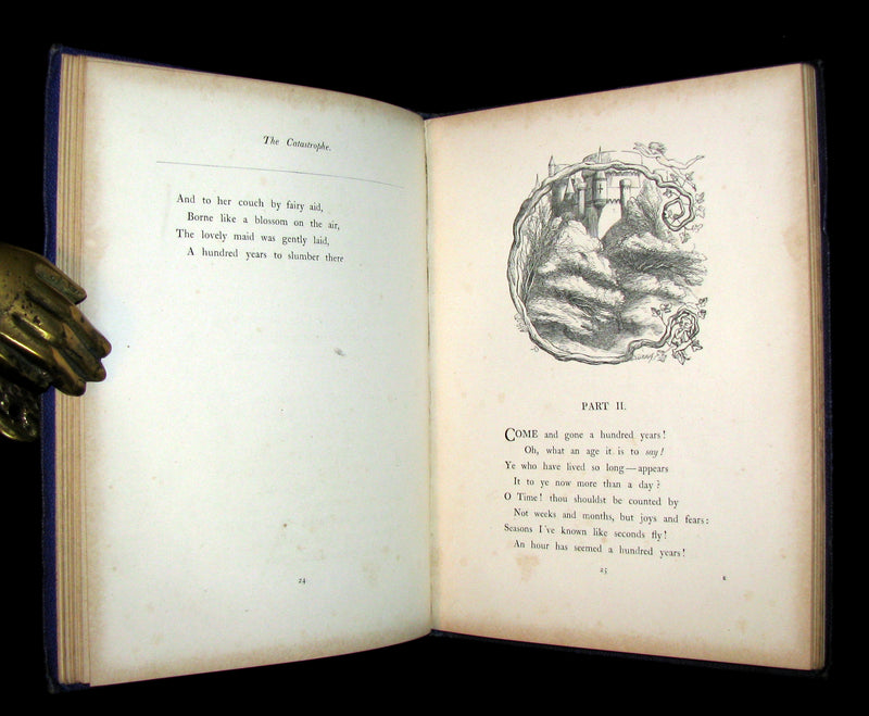 1866 Scarce Book - An Old Fairy Tale Told Anew (The Sleeping Beauty) with illustrations by Doyle.