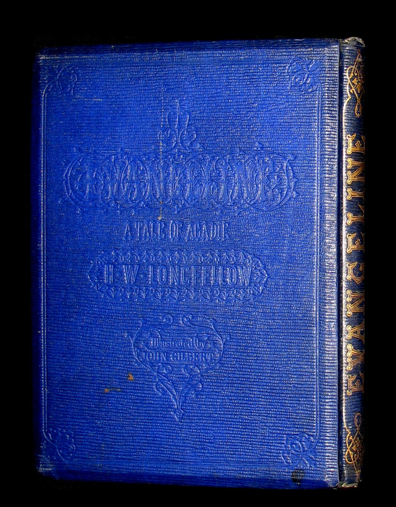 1856 Rare Victorian Book -  EVANGELINE A tale of Acadie by Henry Wadsworth Longfellow. Illustrated.