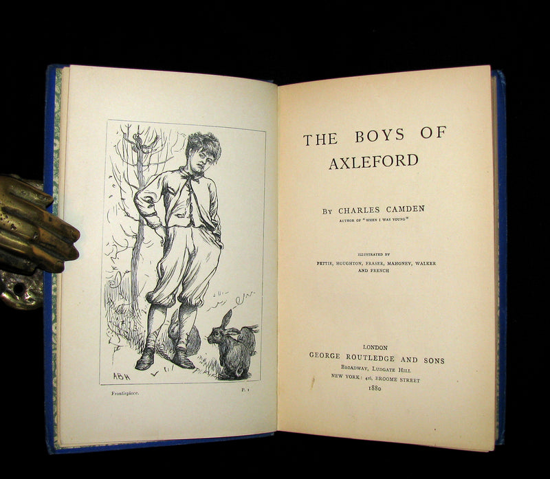 1880 Scarce Victorian Book - The Boys of Axleford by Charles Camden. Illustrated.