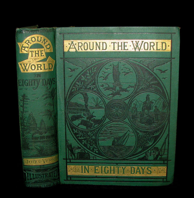 1892 Scarce Edition - Jules Verne - Around the World in Eighty Days.