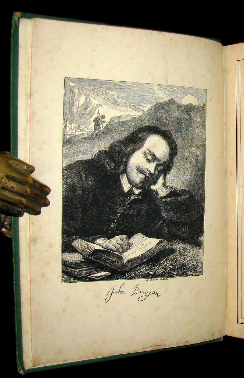 1877 Rare Victorian Book - The Pilgrim's Progress illustrated by Henry Courtney Selous & M. Paolo Priolo.