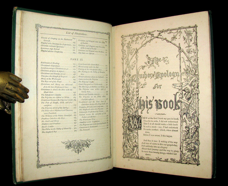 1877 Rare Victorian Book - The Pilgrim's Progress illustrated by Henry Courtney Selous & M. Paolo Priolo.
