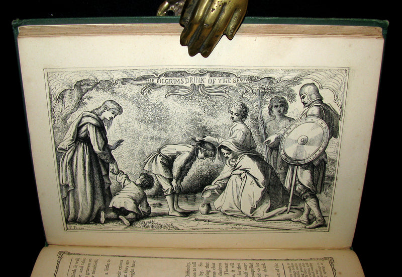 1877 Rare Victorian Book - The Pilgrim's Progress illustrated by Henry Courtney Selous & M. Paolo Priolo.