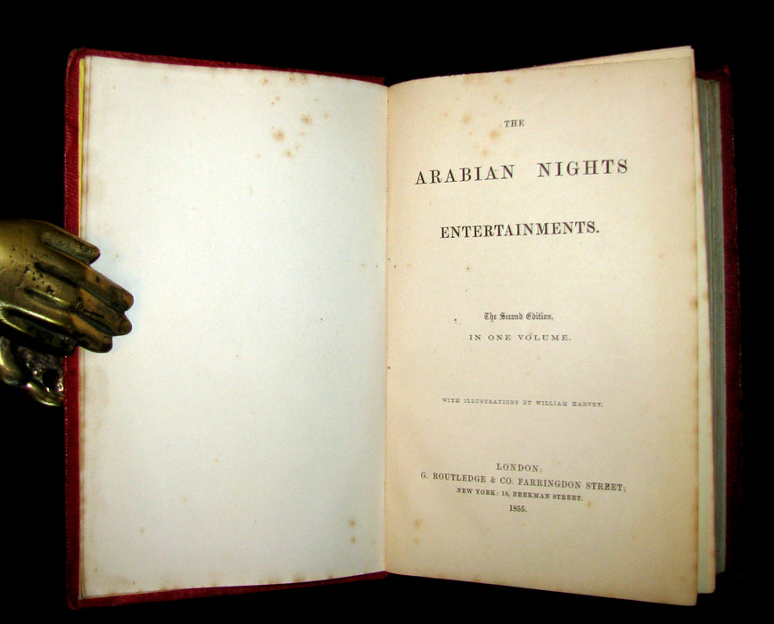 1855 Rare Book - The Arabian Nights Entertainments Illustrated by William Harvey.