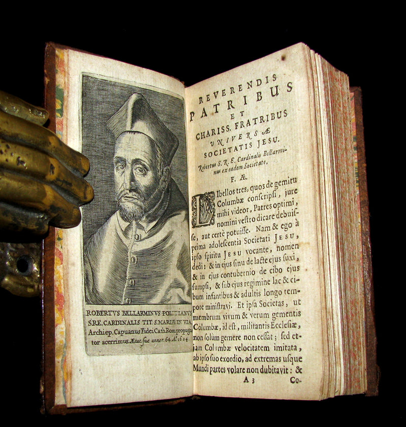 1662 Rare Latin Book - Saint Robert Bellarmine - The Moaning of the Dove or the Good of Tears.