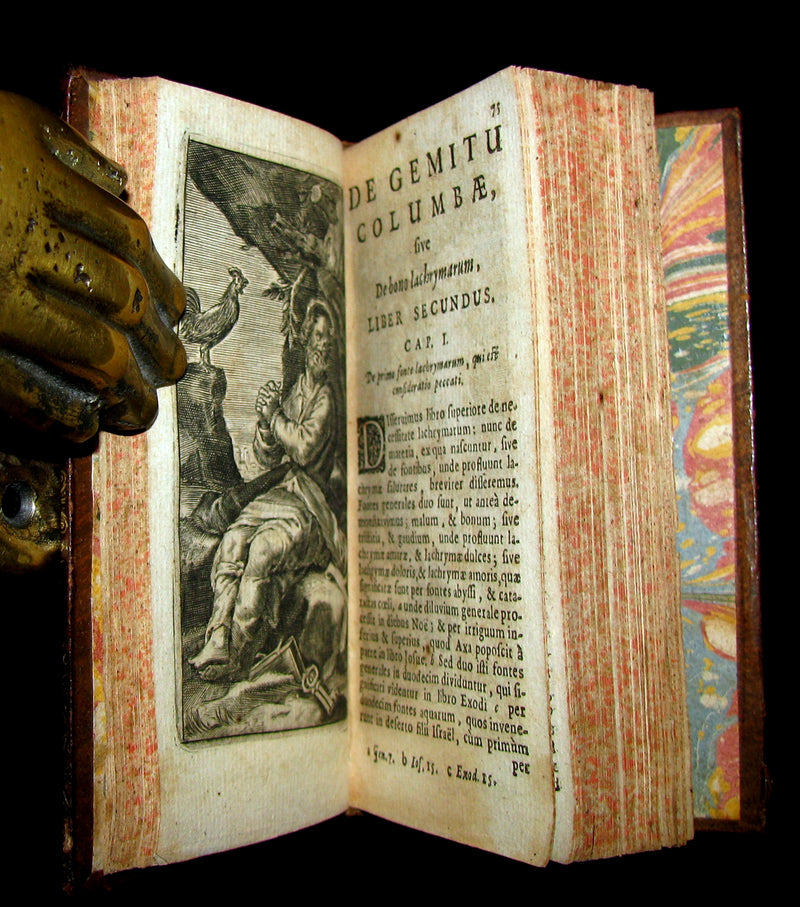 1662 Rare Latin Book - Saint Robert Bellarmine - The Moaning of the Dove or the Good of Tears.