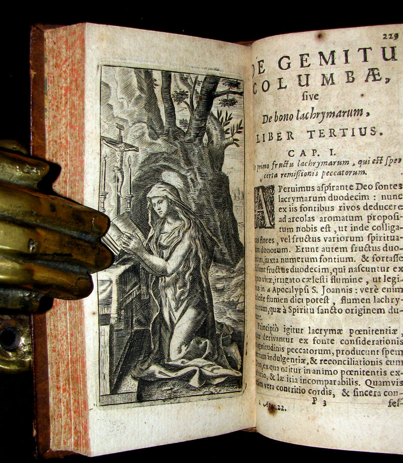 1662 Rare Latin Book - Saint Robert Bellarmine - The Moaning of the Dove or the Good of Tears.