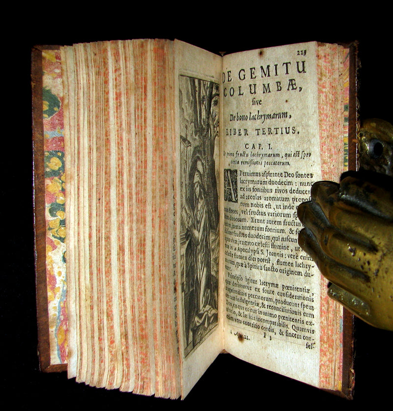 1662 Rare Latin Book - Saint Robert Bellarmine - The Moaning of the Dove or the Good of Tears.