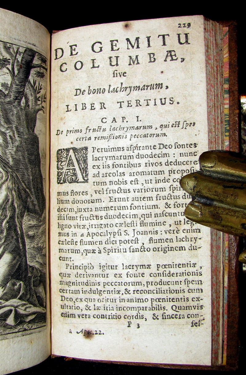 1662 Rare Latin Book - Saint Robert Bellarmine - The Moaning of the Dove or the Good of Tears.