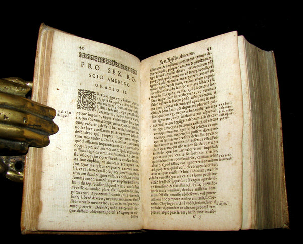 1622 Scarce Latin vellum Book - ORATIONS of Cicero - Pro Quinctio, In Verrem, Pro Roscio Amerino.