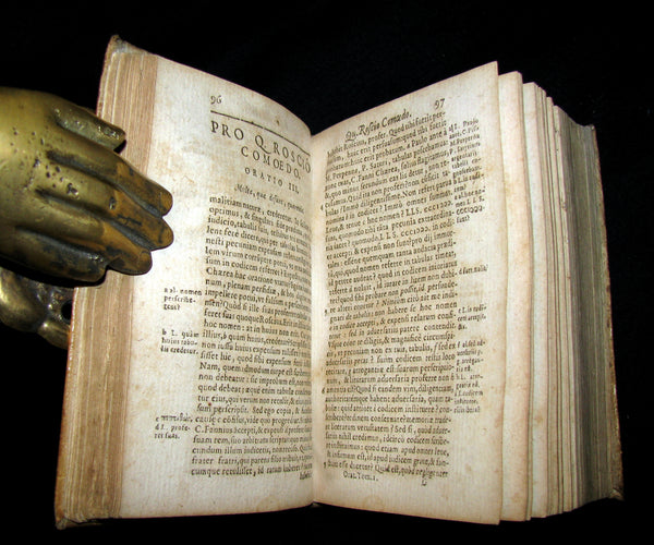 1622 Scarce Latin vellum Book - ORATIONS of Cicero - Pro Quinctio, In Verrem, Pro Roscio Amerino.