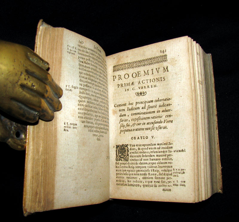 1622 Scarce Latin vellum Book - ORATIONS of Cicero - Pro Quinctio, In Verrem, Pro Roscio Amerino.