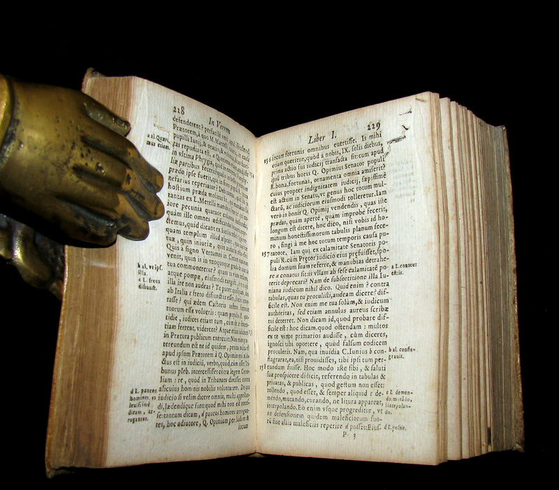 1622 Scarce Latin vellum Book - ORATIONS of Cicero - Pro Quinctio, In Verrem, Pro Roscio Amerino.