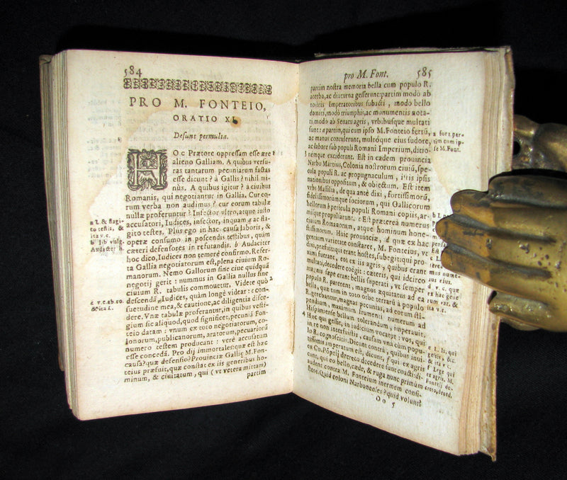 1622 Scarce Latin vellum Book - ORATIONS of Cicero - Pro Quinctio, In Verrem, Pro Roscio Amerino.