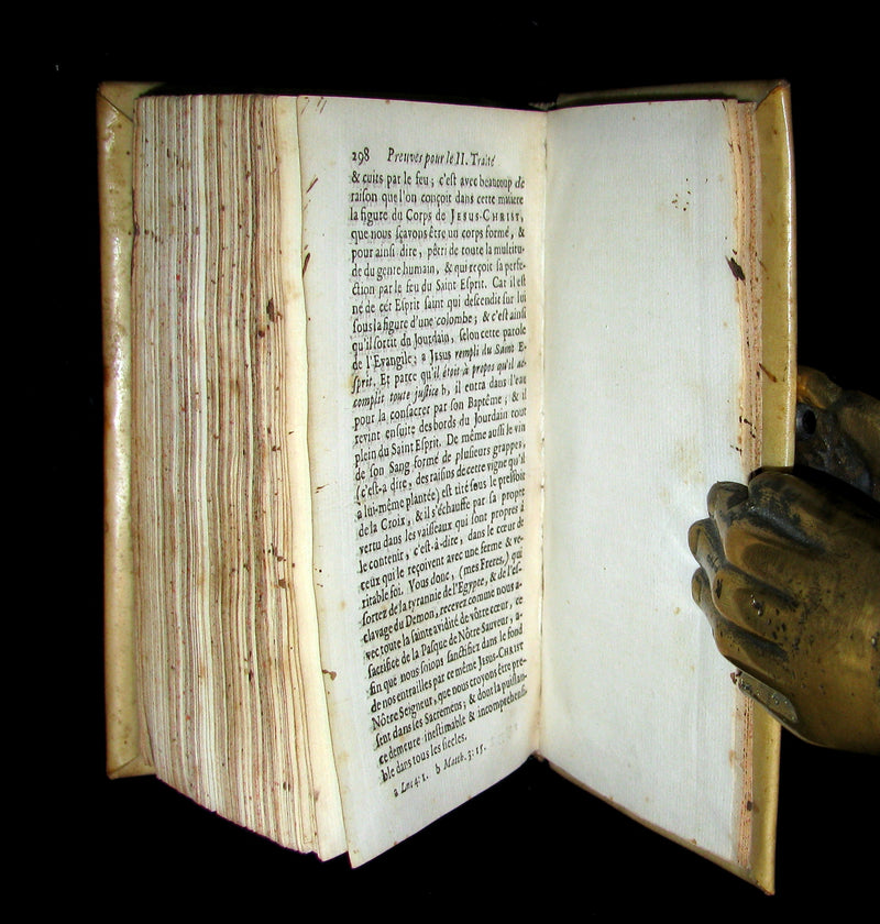 1689 Scarce French vellum Book - Reflections on Religious Disputes by Paul Pellisson.