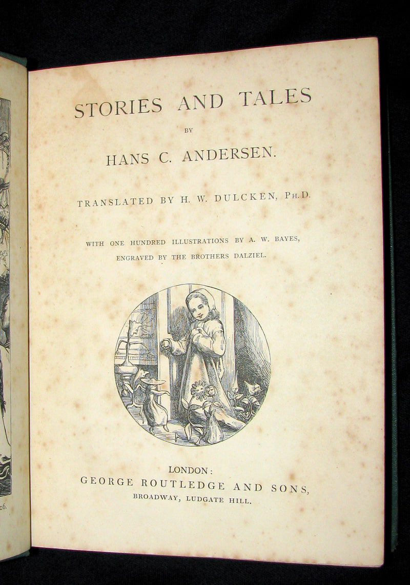 1867 Rare Book - Hans Christian Andersen - FAIRY TALES and Stories illustrated.