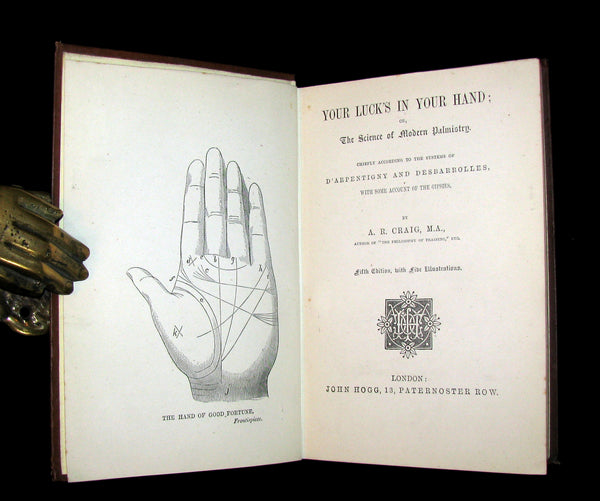 1890 Scarce Book - Your Luck's in your Hand, PALMISTRY with some account of the Gipsies