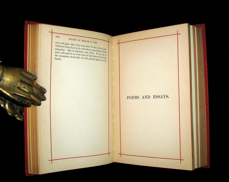 1885 Rare and beautiful Victorian Book - The Poetical Works of EDGAR ALLAN POE.
