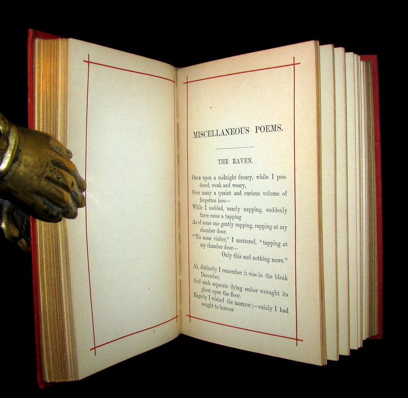 1885 Rare and beautiful Victorian Book - The Poetical Works of EDGAR ALLAN POE.