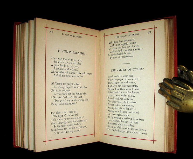 1885 Rare and beautiful Victorian Book - The Poetical Works of EDGAR ALLAN POE.