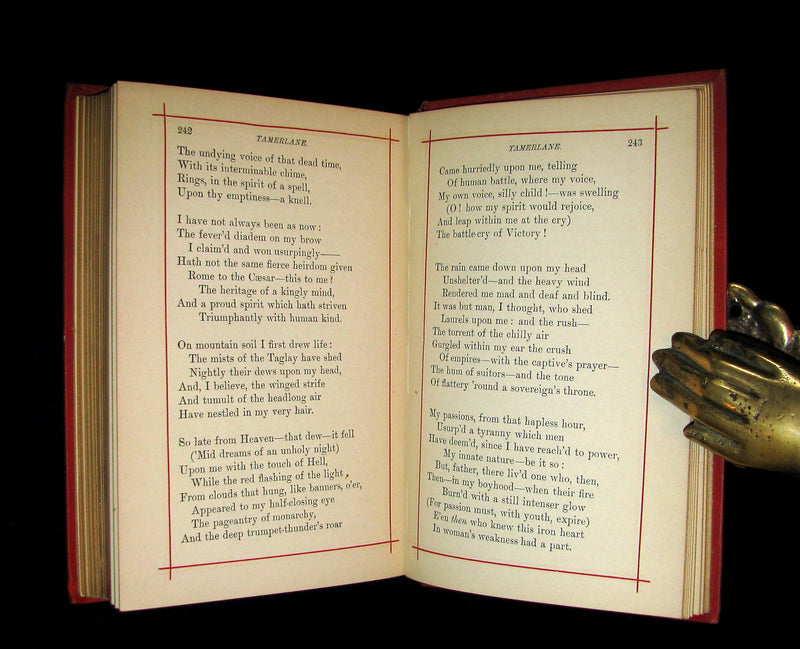 1885 Rare and beautiful Victorian Book - The Poetical Works of EDGAR ALLAN POE.