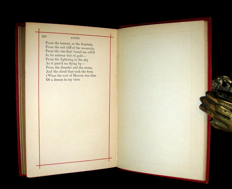 1885 Rare and beautiful Victorian Book - The Poetical Works of EDGAR ALLAN POE.