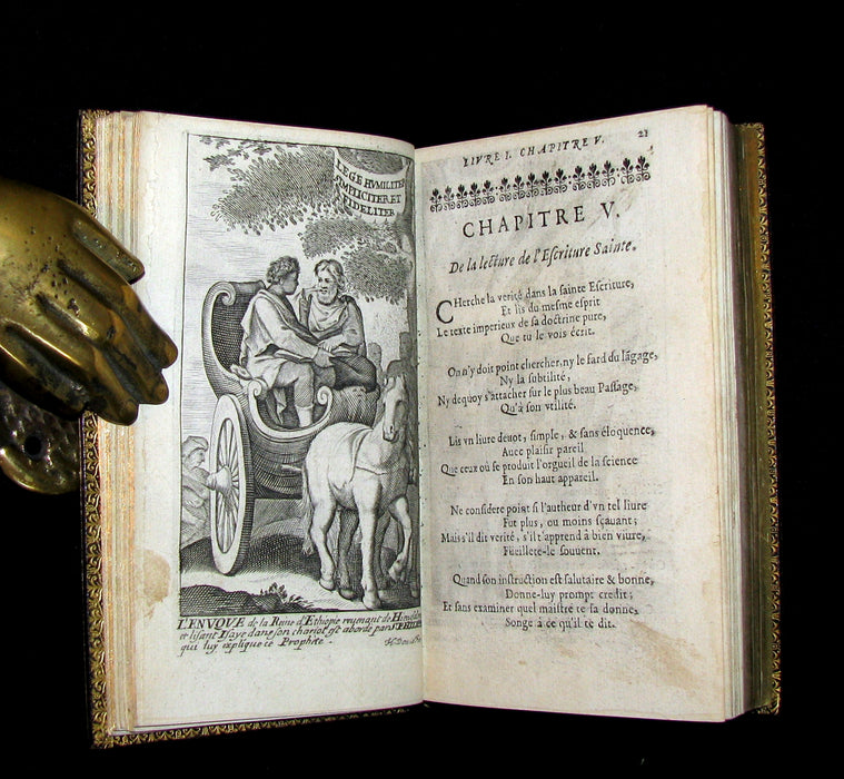 1659 Scarce French Book set - The Imitation of Christ - 117 illustrations.