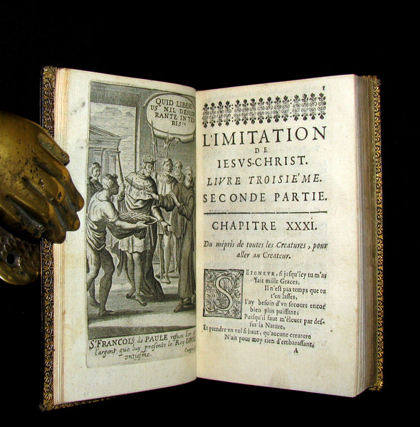 1659 Scarce French Book set - The Imitation of Christ - 117 illustrations.