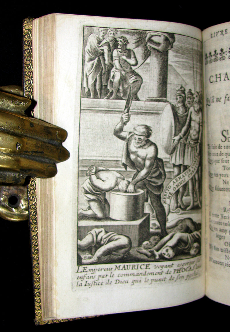 1659 Scarce French Book set - The Imitation of Christ - 117 illustrations.