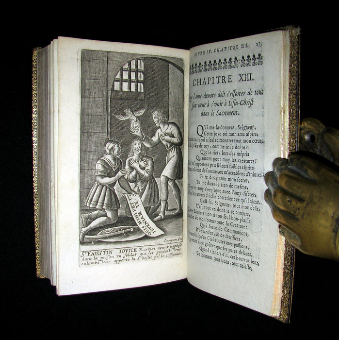 1659 Scarce French Book set - The Imitation of Christ - 117 illustrations.