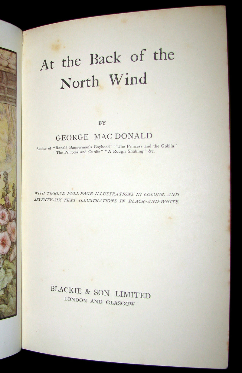 1911 Rare Edition - AT THE BACK OF THE NORTH WIND by George MacDonald.