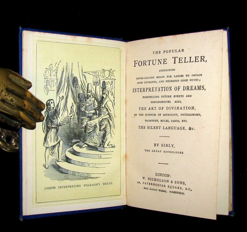 1890 Scarce Book - The Popular Fortune Teller, Interpretation of Dreams, The Art of Divination, The Silent Language.