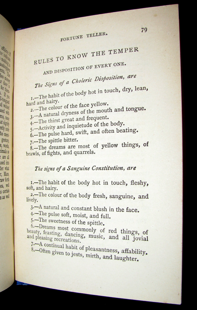 1890 Scarce Book - The Popular Fortune Teller, Interpretation of Dreams, The Art of Divination, The Silent Language.