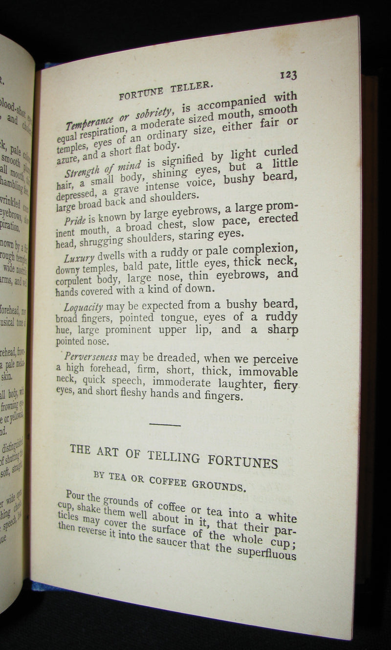 1890 Scarce Book - The Popular Fortune Teller, Interpretation of Dreams, The Art of Divination, The Silent Language.