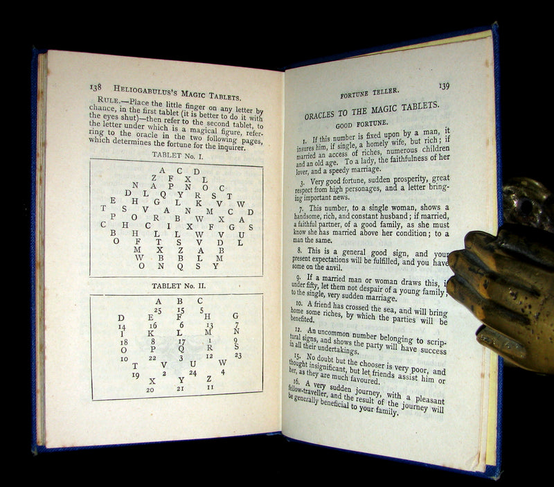 1890 Scarce Book - The Popular Fortune Teller, Interpretation of Dreams, The Art of Divination, The Silent Language.