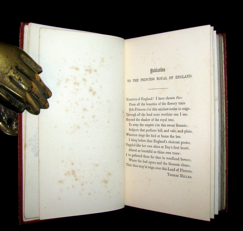 1855 Scarce Floriography Book ~ The Language and Poetry of the Pilgrimage of Love by T. Miller.