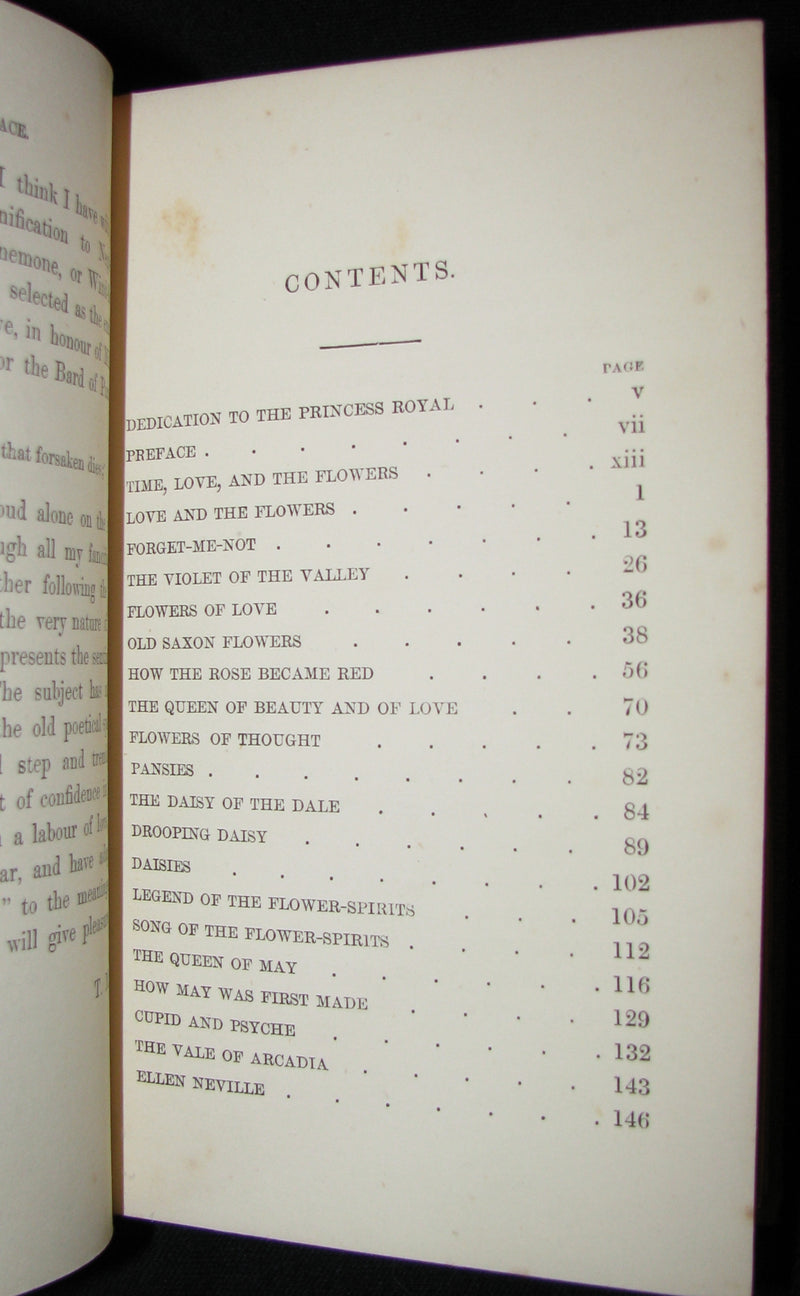 1855 Scarce Floriography Book ~ The Language and Poetry of the Pilgrimage of Love by T. Miller.