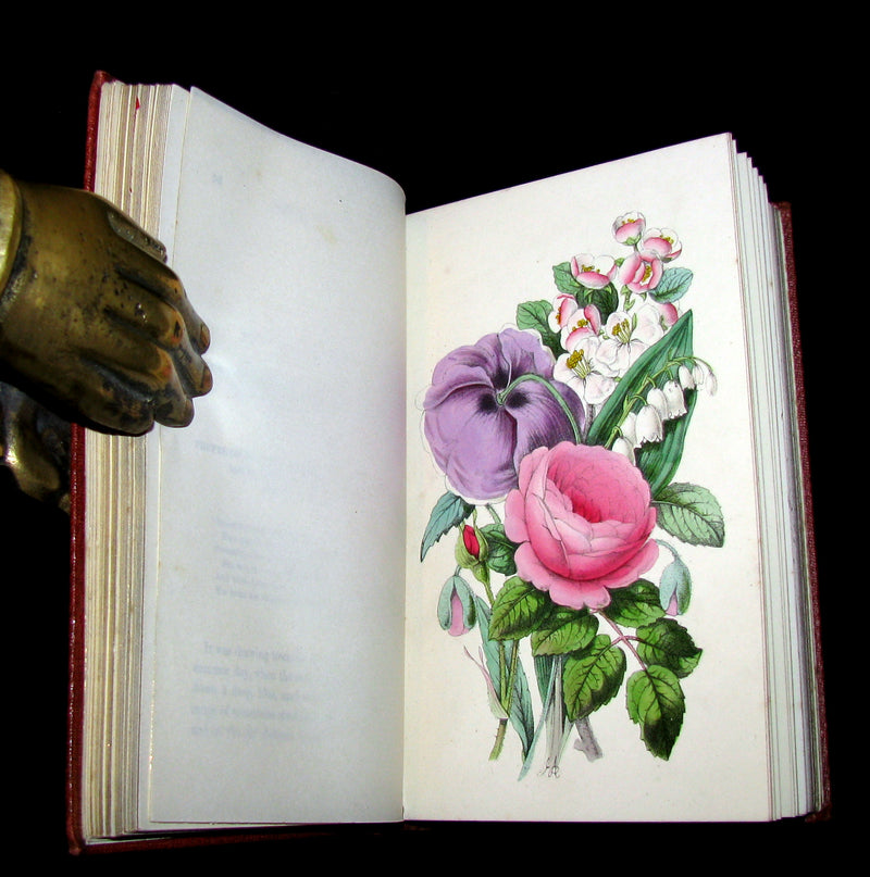 1855 Scarce Floriography Book ~ The Language and Poetry of the Pilgrimage of Love by T. Miller.