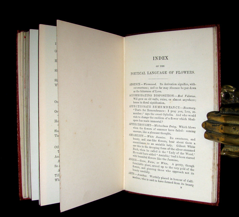 1855 Scarce Floriography Book ~ The Language and Poetry of the Pilgrimage of Love by T. Miller.