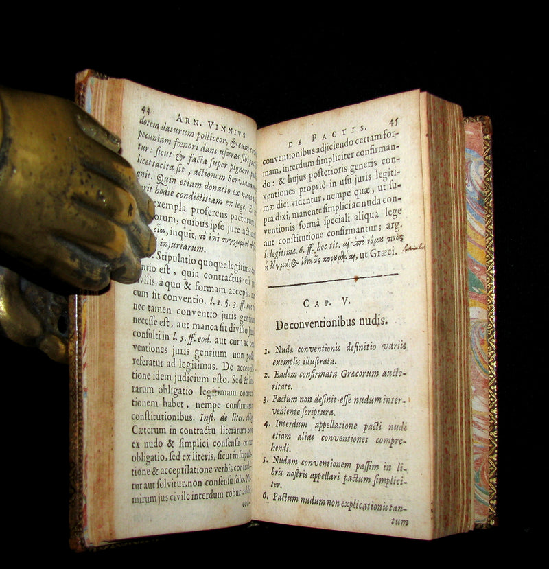 1646 Rare Law Book - De Pactis Tractatus by Arnold Vinnius,  leading jurists of the 17th century.