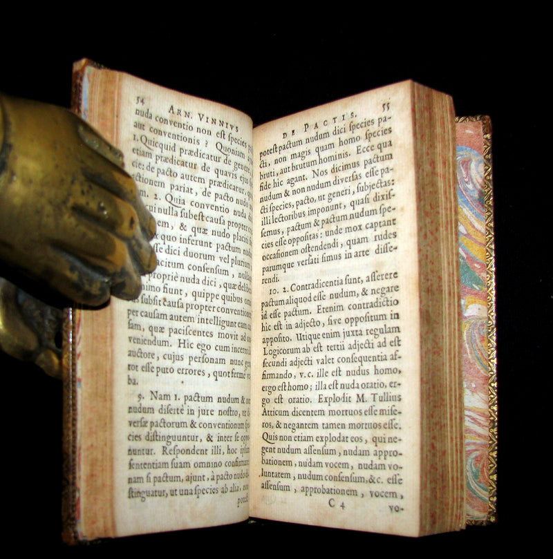 1646 Rare Law Book - De Pactis Tractatus by Arnold Vinnius,  leading jurists of the 17th century.