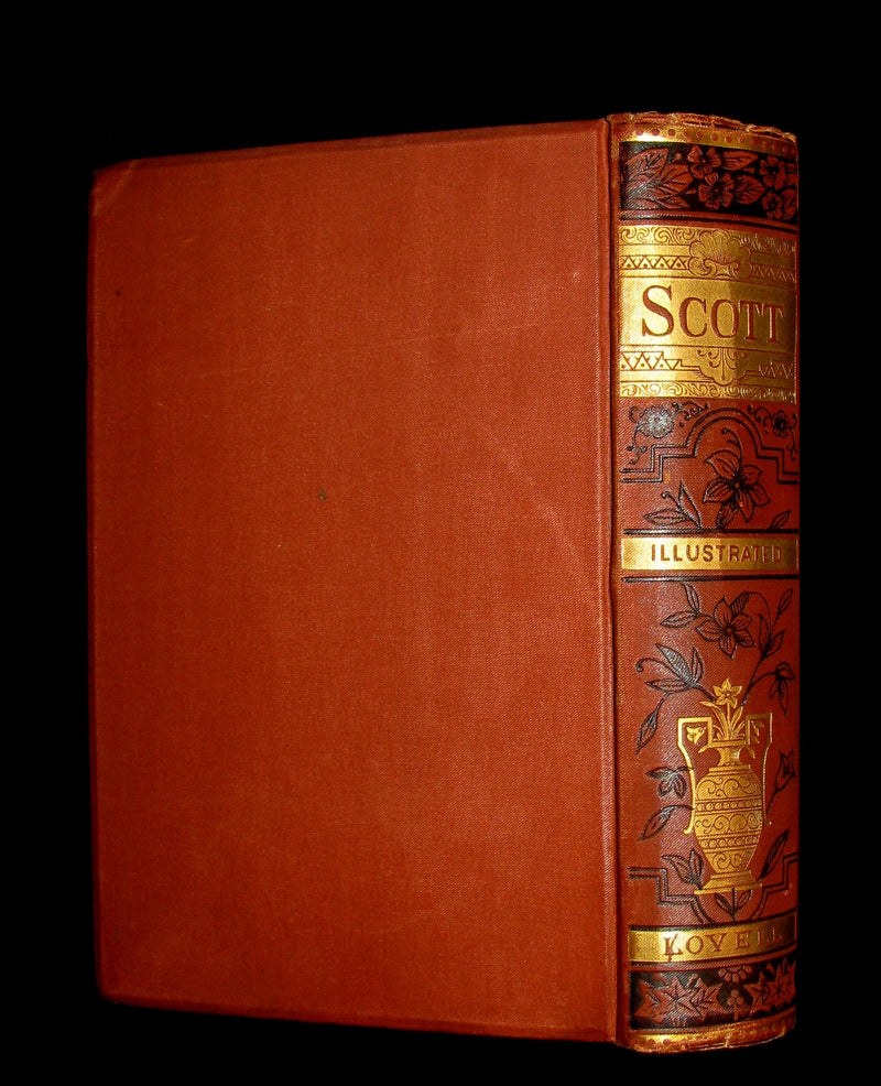 1880 Rare Book ~  The Poetical Works of Sir Walter Scott Illustrated.