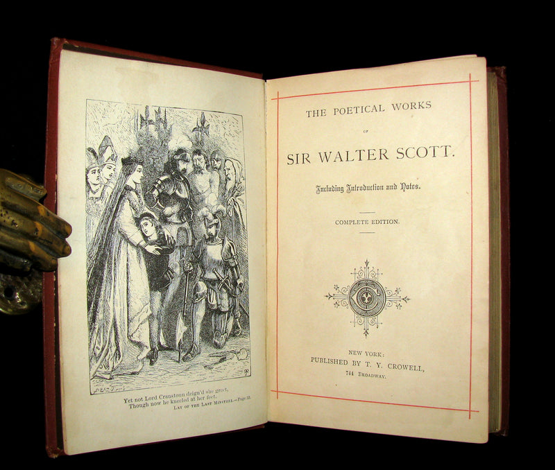 1880 Rare Book ~  The Poetical Works of Sir Walter Scott Illustrated.