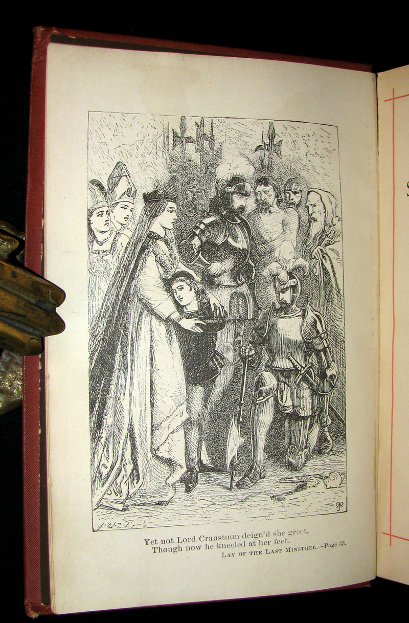 1880 Rare Book ~  The Poetical Works of Sir Walter Scott Illustrated.