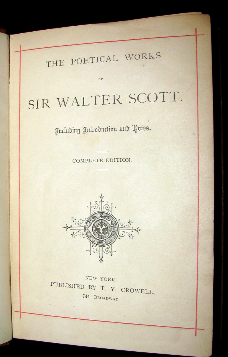 1880 Rare Book ~  The Poetical Works of Sir Walter Scott Illustrated.