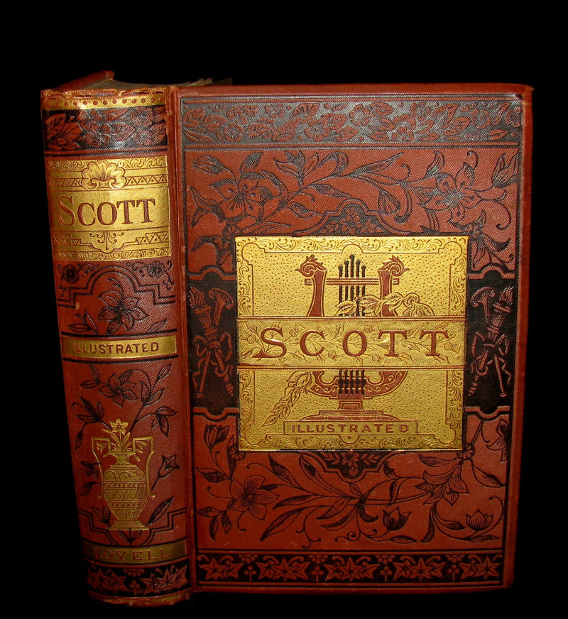 1880 Rare Book ~  The Poetical Works of Sir Walter Scott Illustrated.